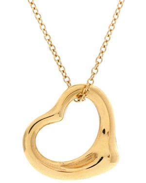 Tiffany & Co. Gold Elsa Peretti Open Heart Pendant Necklace (authentic Pre- Loved) - Metallic