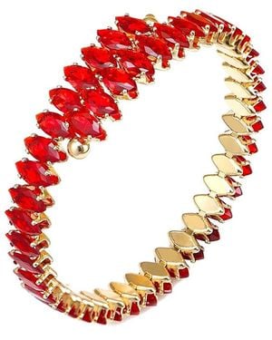 Liv Oliver 18K Wrap Bangle Bracelet - Red
