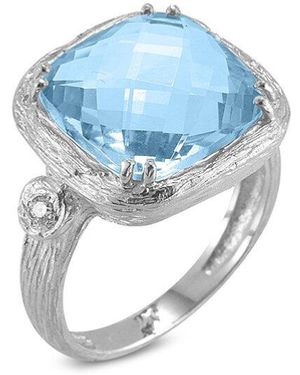 Reiss Colour Collection 14K 6.78 Ct. Tw. Diamond & Topaz Ring - Blue