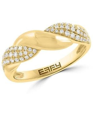 Effy Fine Jewelry 14K 0.27 Ct. Tw. Diamond Ring - Metallic