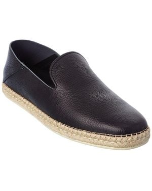 Tod's Tods Leather Espadrille - Blue