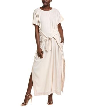 BGL Linen-Blend Maxi Dress - Natural