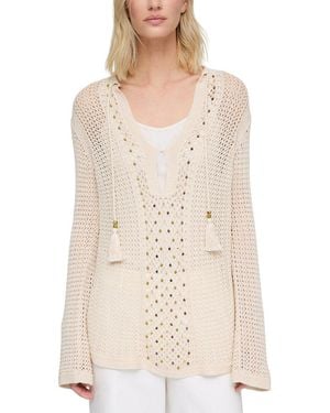 Lafayette 148 New York Open Stitch Tunic - Natural