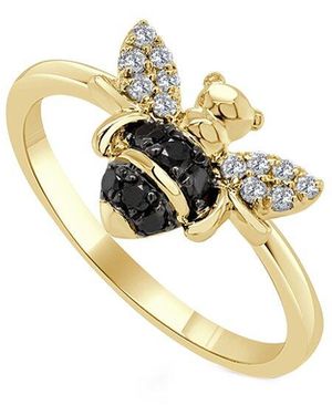 Sabrina Designs 14k 0.44 Ct. Tw. Diamond Bumble Bee Ring - Metallic