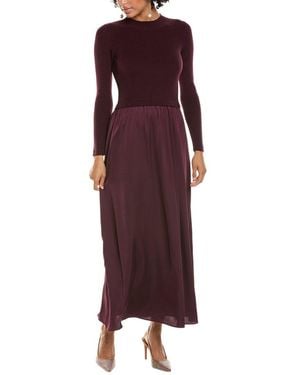 Taylor Satin Skirt Sweaterdress - Purple