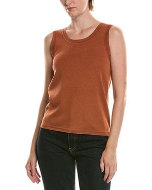 Anne Klein Scoop Neck Tank - Brown