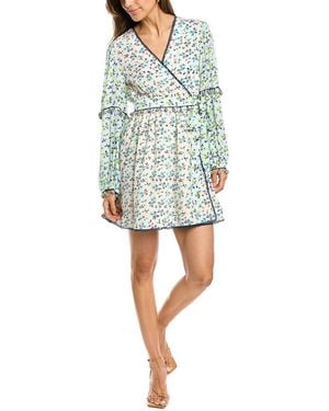 Ash Fara Mini Wrap Dress - Blue
