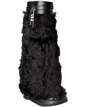 Givenchy Shark Lock Leather Biker Boot - Black