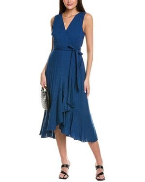 Sam Edelman Faux Wrap Midi Dress - Blue