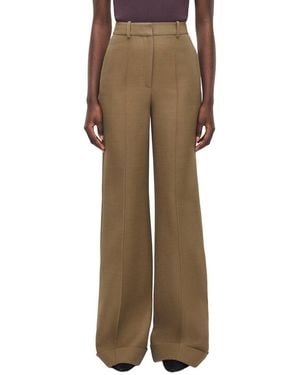 Adam Lippes Deeda Wool & Silk-Blend Pant - Natural