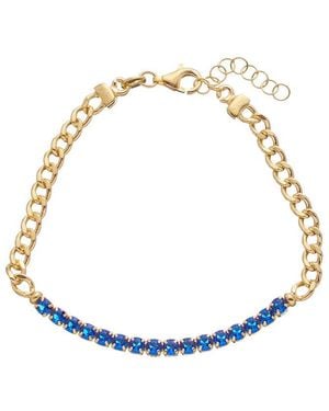 Meshmerise 18K Over 1.50 Ct. Tw. Topaz Bracelet - Metallic