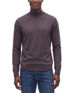 RAFFI Jersey Mock Neck Jumper - Purple
