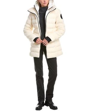 Pajar Yvaine Mixed Media Coat - Natural