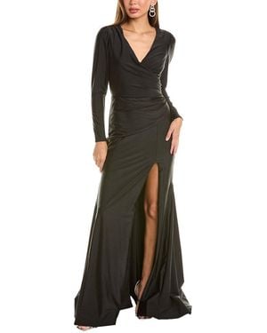 Cynthia & Sahar Draped Dress - Black