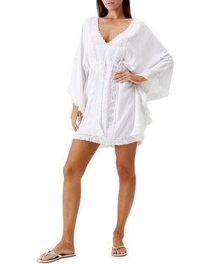 Melissa Odabash Isabelle Short Kaftan - White