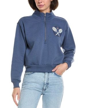 Wildfox Sports Club Carly 1/2-Zip Pullover - Blue