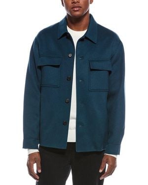 Theory Wool & Cashmere-Blend Coat - Blue