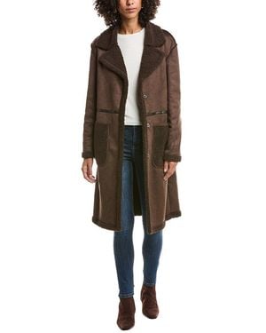 Frye Faux Shearling Coat - Brown