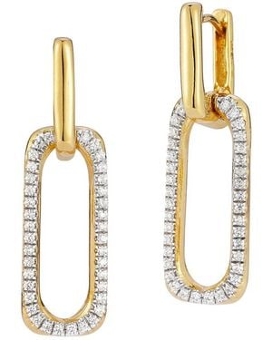Reiss 14k 0.78 Ct. Tw. Diamond Rectangle Earrings - Metallic