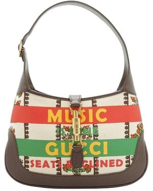Gucci Cotton Jackie 1961 Hobo Bag (Authentic Pre-Loved) - Multicolour