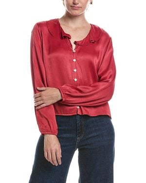 Bella Dahl Button Down Blouse - Red
