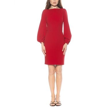 Alexia Admor Elowen Boatneck Sheath Dress - Red
