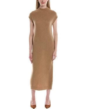 Philosophy Funnel Neck Cashmere Midi Sweaterdress - Brown