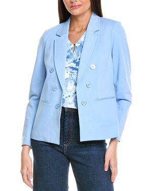 Jones New York Faux Double-Breasted Jacket - Blue