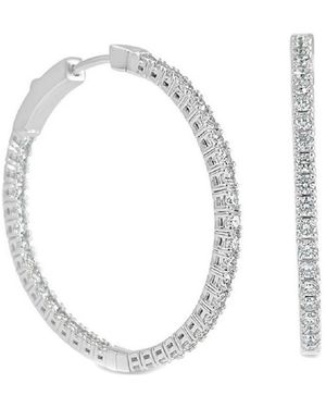 Forever Creations USA Inc. Forever Creations 14k 1.20 Ct. Tw. Diamond Inside And Out Hoops - White