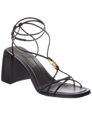Jimmy Choo Onyxia 70 Leather Sandal - Metallic