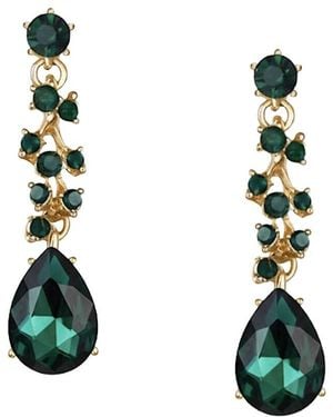 Liv Oliver 18K Plated Cascade Earrings - Green