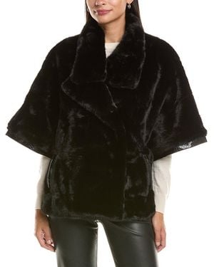 La Fiorentina Faux Fur Jacket - Black