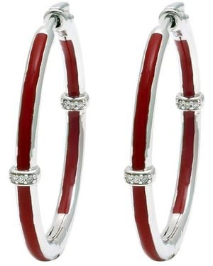 Diamond Select Cuts 0.05 Ct. Tw. Diamond & Emerald Earrings - Red