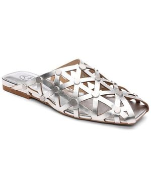 Ash Bone Leather Mule - White