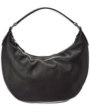 Jimmy Choo Bets Medium Leather Hobo Bag - Black