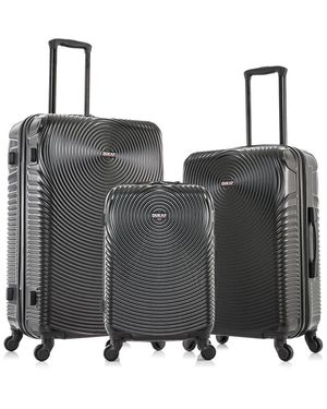 DUKAP Lightweight Hardside Spinner 3pc Set - Black