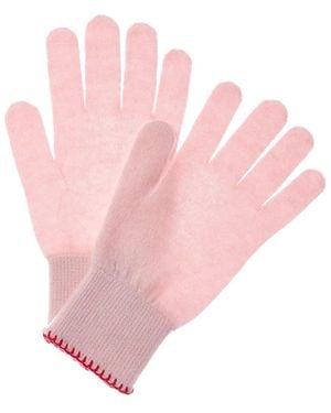 Brodie Cashmere Whipstitch Cashmere Gloves - Pink
