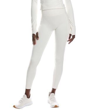 Beyond Yoga 27in Pacer Fleece Zip Pocket Long Legging - White