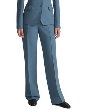 Lafayette 148 New York Gates Wool & Silk-blend Pant - Blue