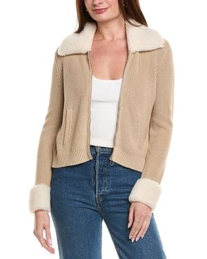 Hannah Rose Shaker Cashmere-blend Jacket - Blue