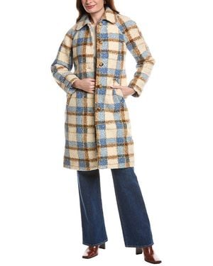 Ellen Tracy Balmacaan Coat - Blue