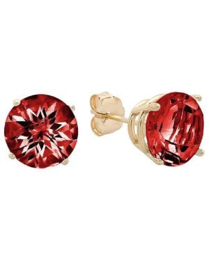MaxColor 10K 4.50 Ct. Tw. Garnet Studs - Red