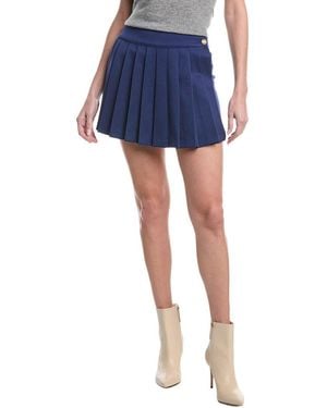 Alice + Olivia Noah Pleated Mini Skirt - Blue