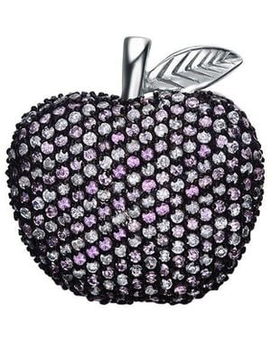 Genevive Jewelry Silver Pin - White