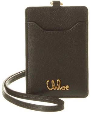 Chloé Iconic Leather Pass Holder - Green