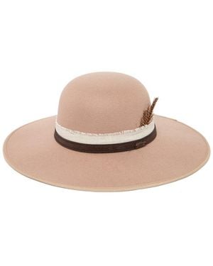 Frye Faux Felt Round Hat - Pink