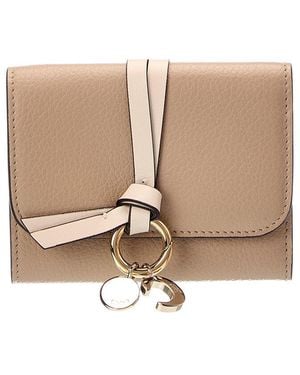 Chloé Leather Small Wallet - Natural
