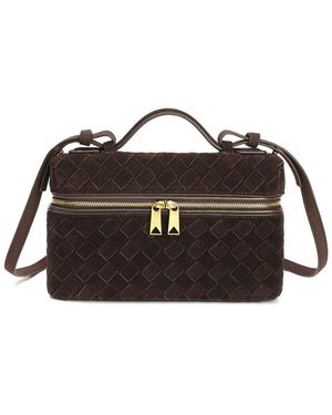 Tiffany & Fred Paris Woven Suede Leather Camera Bag - Black