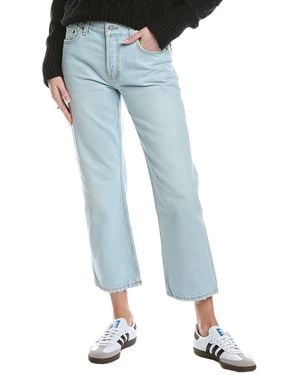 RE/DONE Easy Straight Acqua Crop Jean - Blue