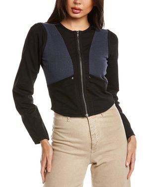 Grey State Cropped Mini Jacket - Black